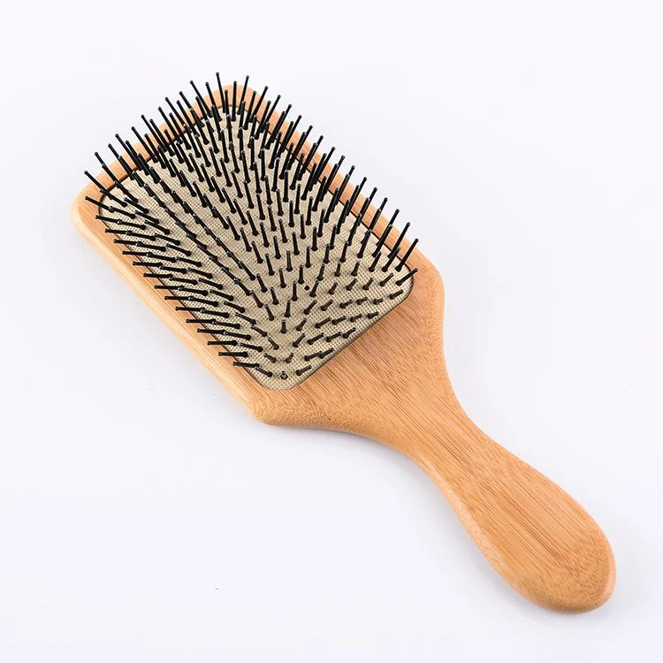 Hair Brush, Eco-Friendly Natural Wooden Bamboo Paddle Hairbrush, Massaging Scalp, Reducing Tangle & Hair Breakage, Promoting Hair Growth