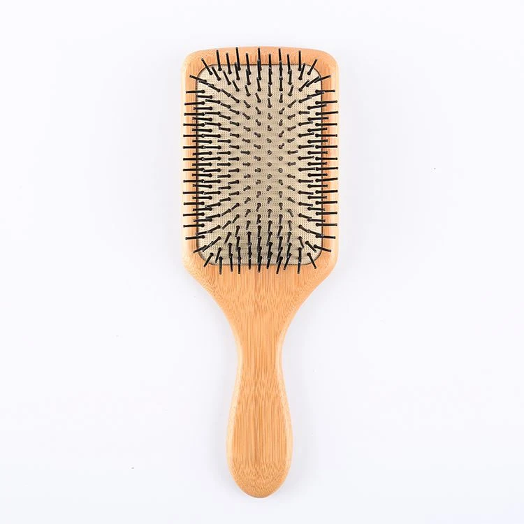 Hair Brush, Eco-Friendly Natural Wooden Bamboo Paddle Hairbrush, Massaging Scalp, Reducing Tangle & Hair Breakage, Promoting Hair Growth