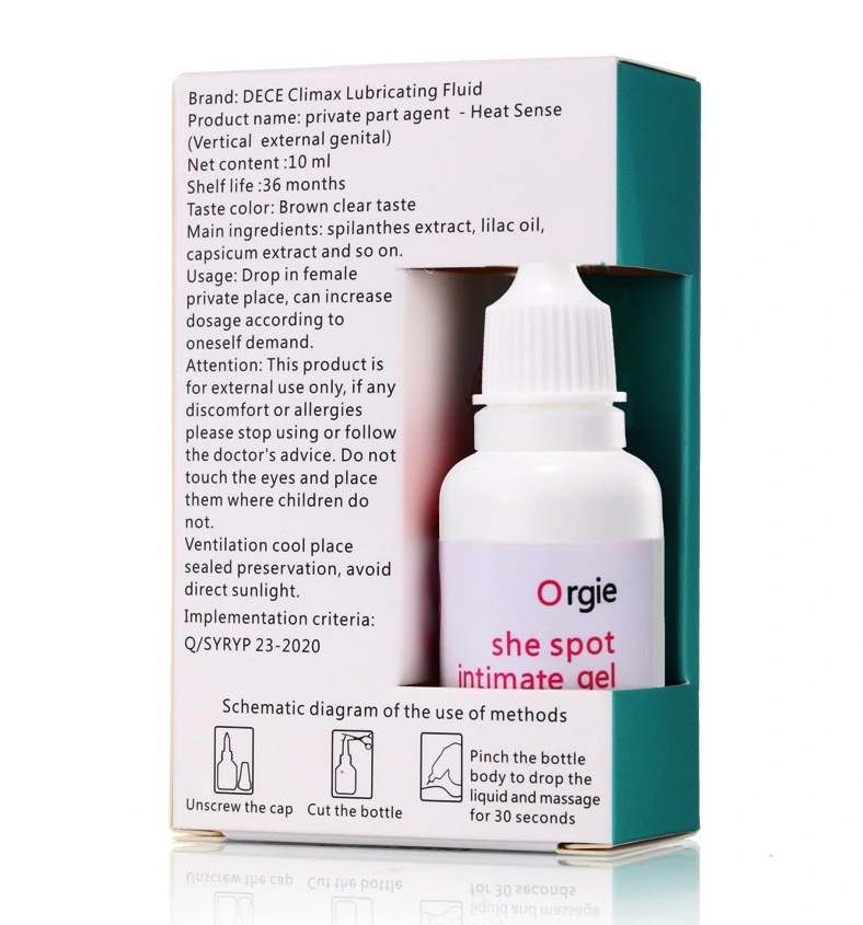 10 Ml Situation Fluid of Orgasm The Female Pleasure Enhance Quality of Sexual Life Stimulating Pleasure Liquid Gel Lubricant