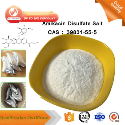 감염 퇴치를 위한 뜨거운 판매 Amikacin Disulfate 소금 분말 CAS 39831-55-5 Amikacin Disulfate